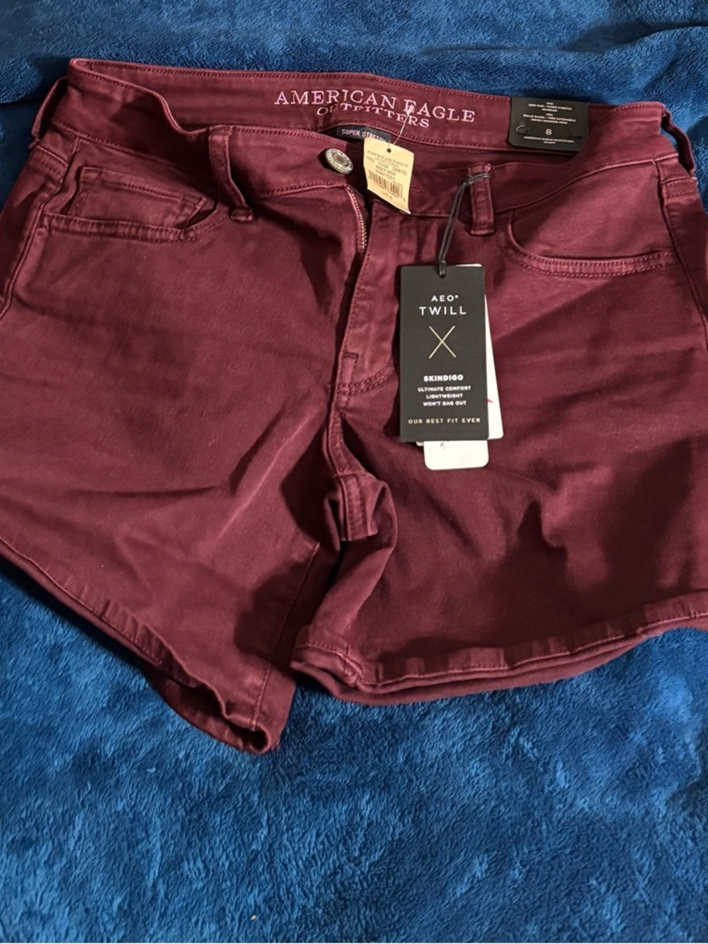 American Eagle Outfitters Women’s Burgundy Twill Shorts